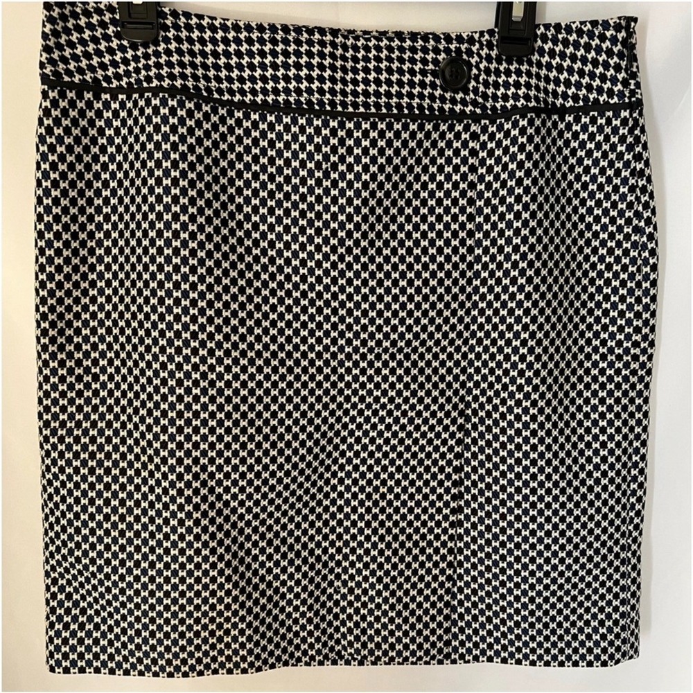 Ann Taylor Womens‎ Houndstooth Plaid Pencil Skirt Coporate Core Preppy Size 12